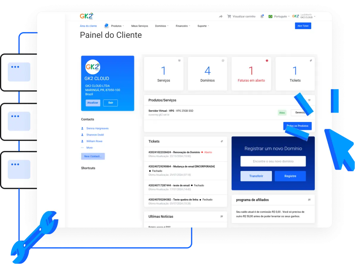 Registro de Domínio - Melhores Preços do Brasil | GK2.CLOUD - Gestão Fácil